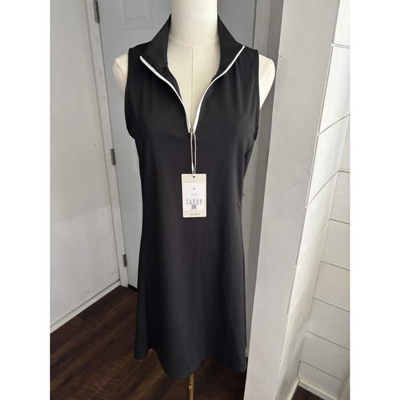HALARA Dresses & Skirts - Halara Dress Womens Medium Black Tank Mini Travel Athletic Tennis Pickleball